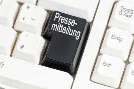 Computertastatur "Online-Pressemitteilung"